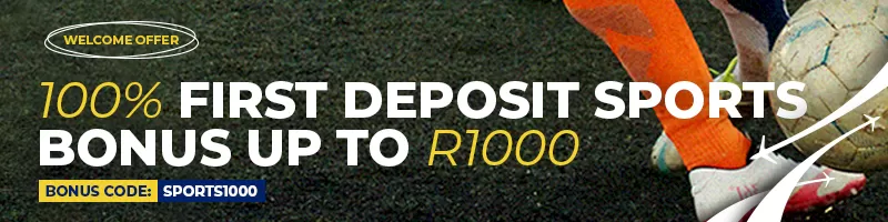 100% Deposit Bonus up to R1000